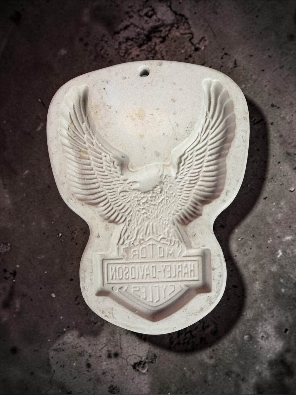 VINTAGE HARLEY-DAVIDSON EAGLE COOKIE MOLD WALL HANGING